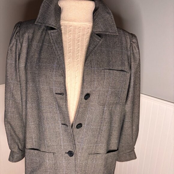 Yves Saint Laurent Rive Gauche Vintage Gaberdine Wool Jacket size 40 - Picture 3 of 8